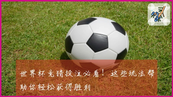 世界杯竞猜投注必看！这些玩法帮助你轻松获得胜利